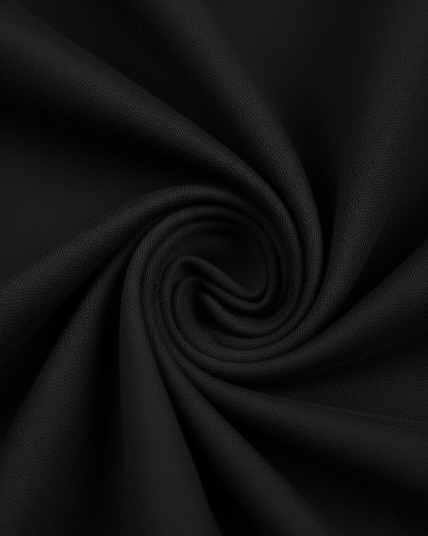 Black Puff Short Sleeve Collared Fitted Shirt