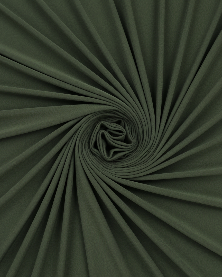 Khaki Ruched Slim Fit Jersey Sleeveless Midi Dress