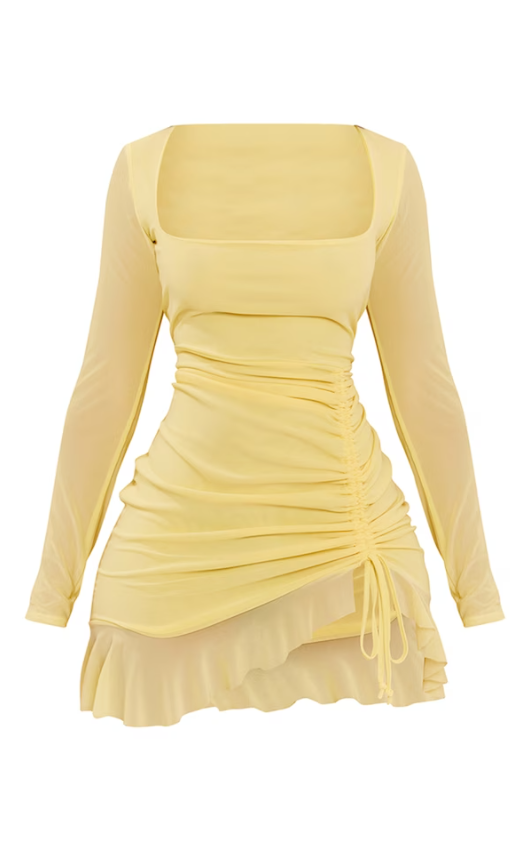 fitted lace wedding dress Yellow main image 1