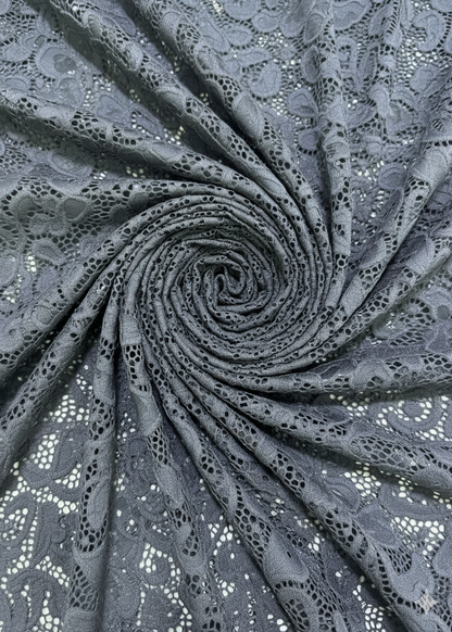 Black Fishtail Style Hem Off Shoulder Slim Fit Lace Midi Dress