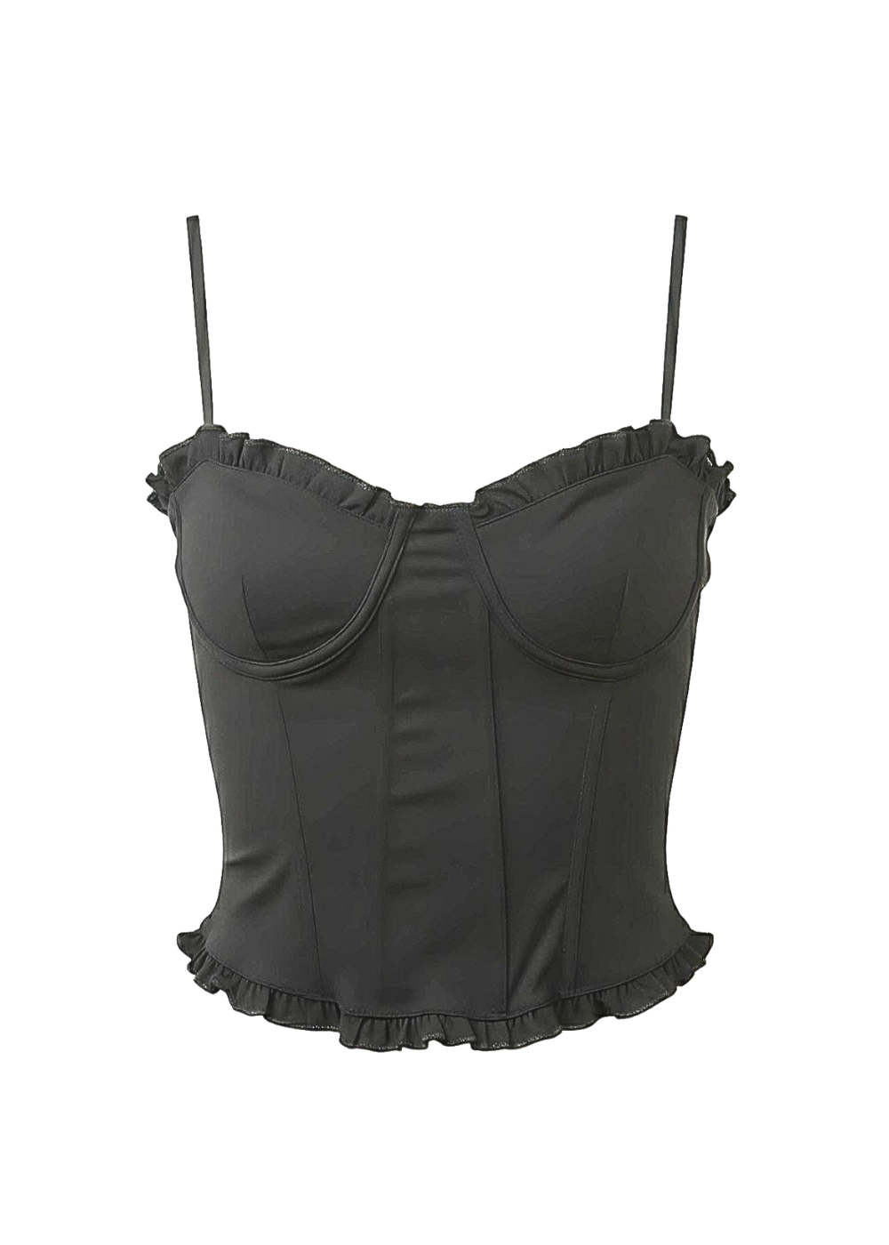Black Body-Contouring Corset Top