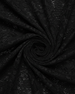 Black Floral Bodycon Lace Off-Shoulder Maxi Dress