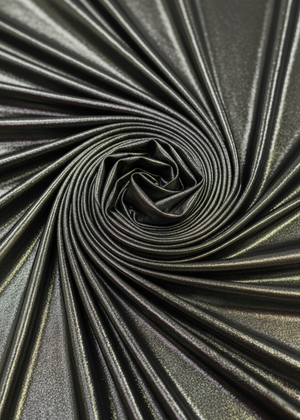 Black Gold Venechia Foil Deep Tail Gathered Maxi Dress