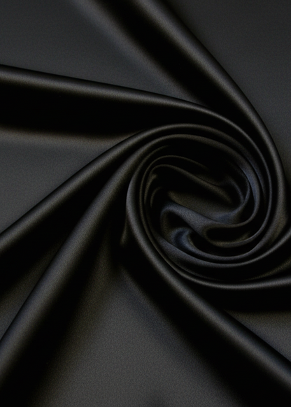 Black Satin Cowl Neck Maxi Dress With Front Slit