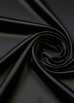 Black Satin Cowl Neck Maxi Dress With Front Slit