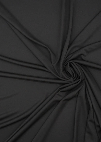 Black Draped Bodice Jersey Flowy Skirt Style Evening Dress