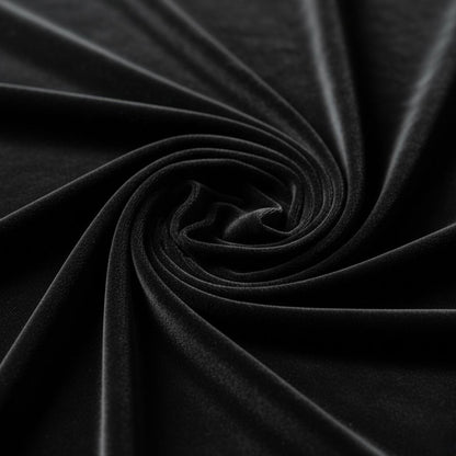 Black Velvet Off Shoulder Velvet Bodycon Midi Dress