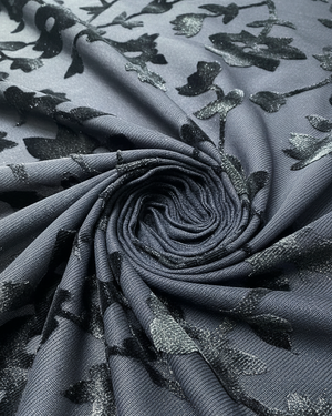 Black Bodycon Spaghetti Straps Floral Velvet Burnout Maxi Dress