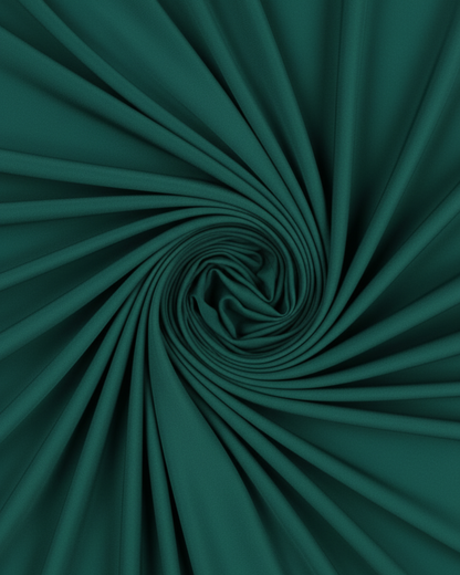 Green Draped Slim Fit Jersey Asymmetric Maxi Dress