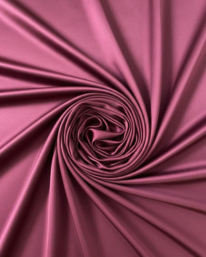 Burgundy Satin Co-Ord Set Ruched Maxi Skirt Cowl Neck Top