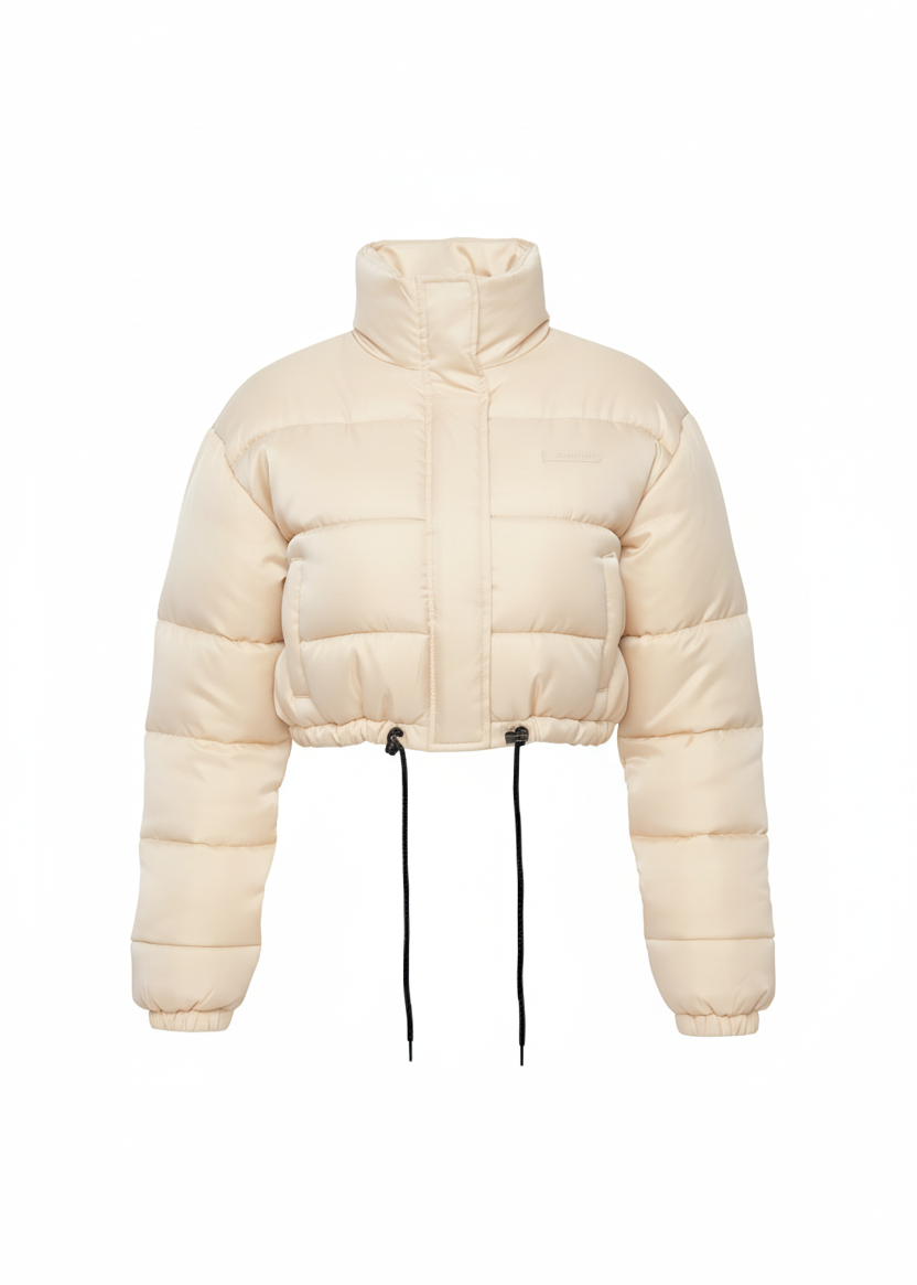 Nude Quilted Outerwear Stylish Winter Puffer Jacket