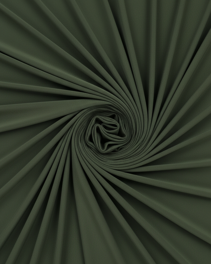 Khaki Ruched Slim Fit Jersey Sleeveless Midi Dress