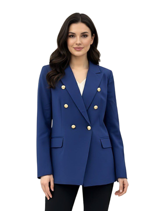 Navy Women's Tailored Double Breasted Blazer