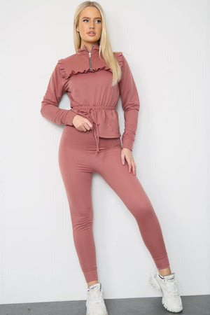 Frill Trim Top and Joggers Co-Ord Set