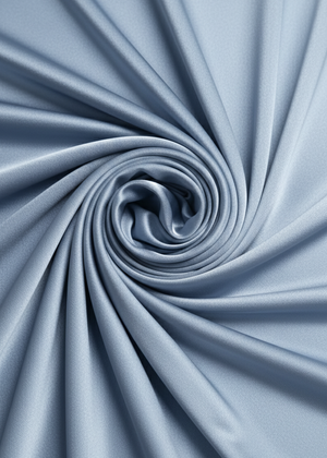 Baby Blue Satin Cowl Neck Maxi Dress With Slit