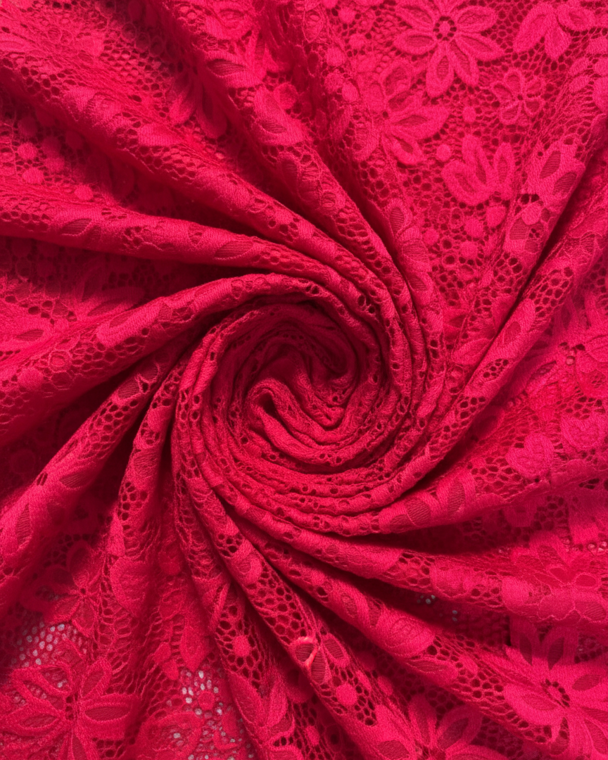 Red Floral Bodycon Lace Off-Shoulder Maxi Dress