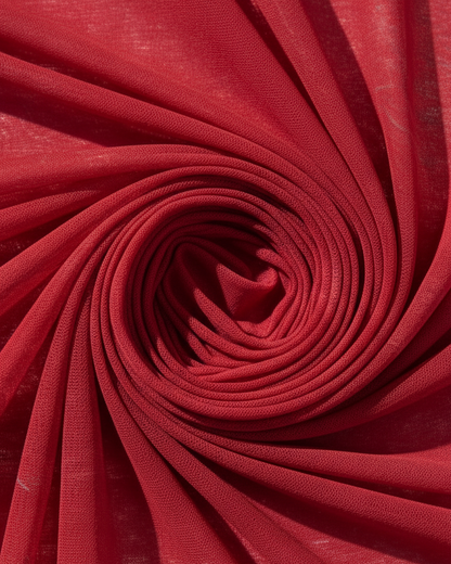 Red Mesh Bodycon Side Drawstring Detail Midi Dress