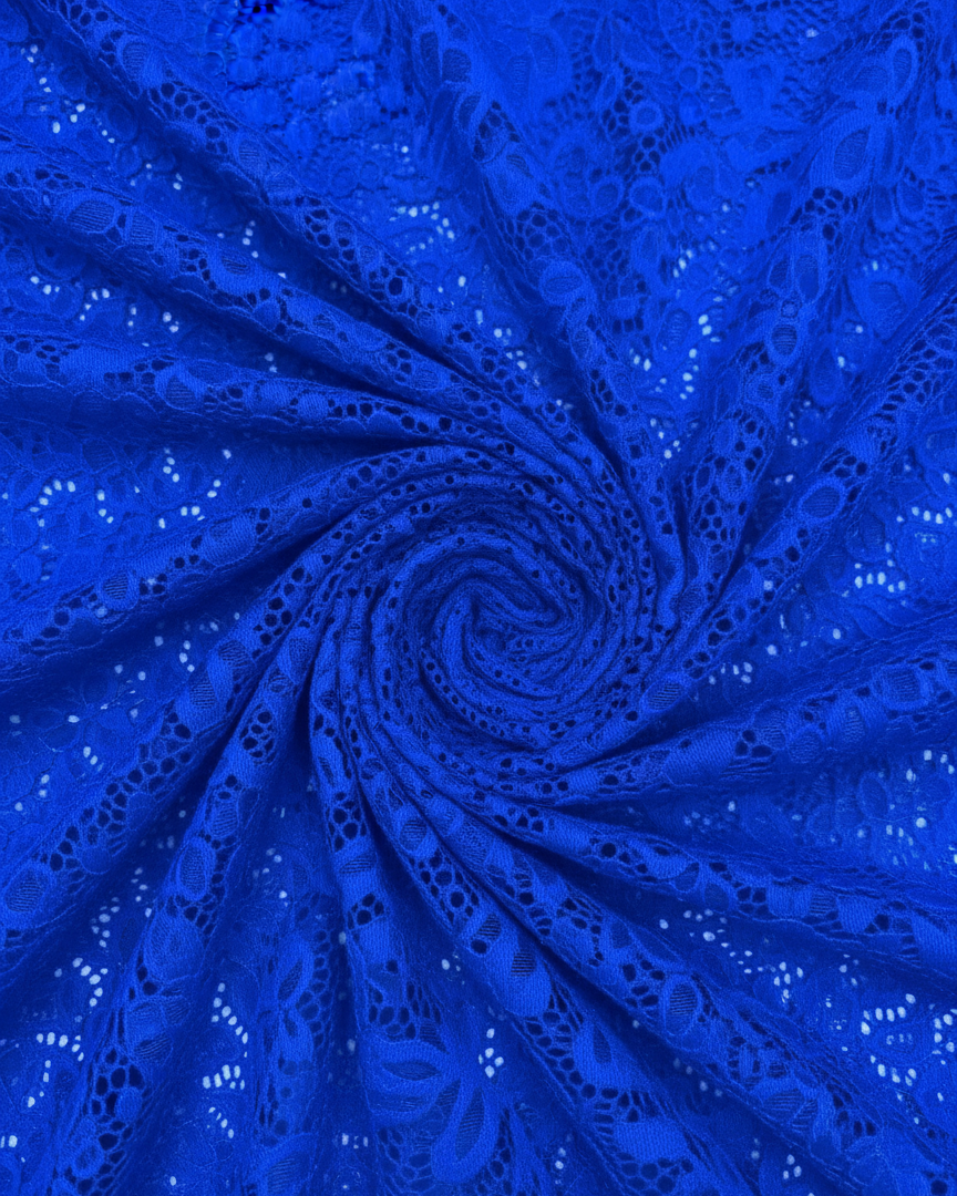 Blue Floral Bodycon Lace Off-Shoulder Maxi Dress