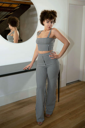 Black & White Striped Co-ord Set