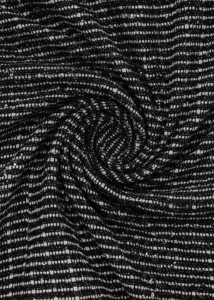 Silver Stripped Nylon Metallic Sequin Long Sleeve Bodycon Mini Dress