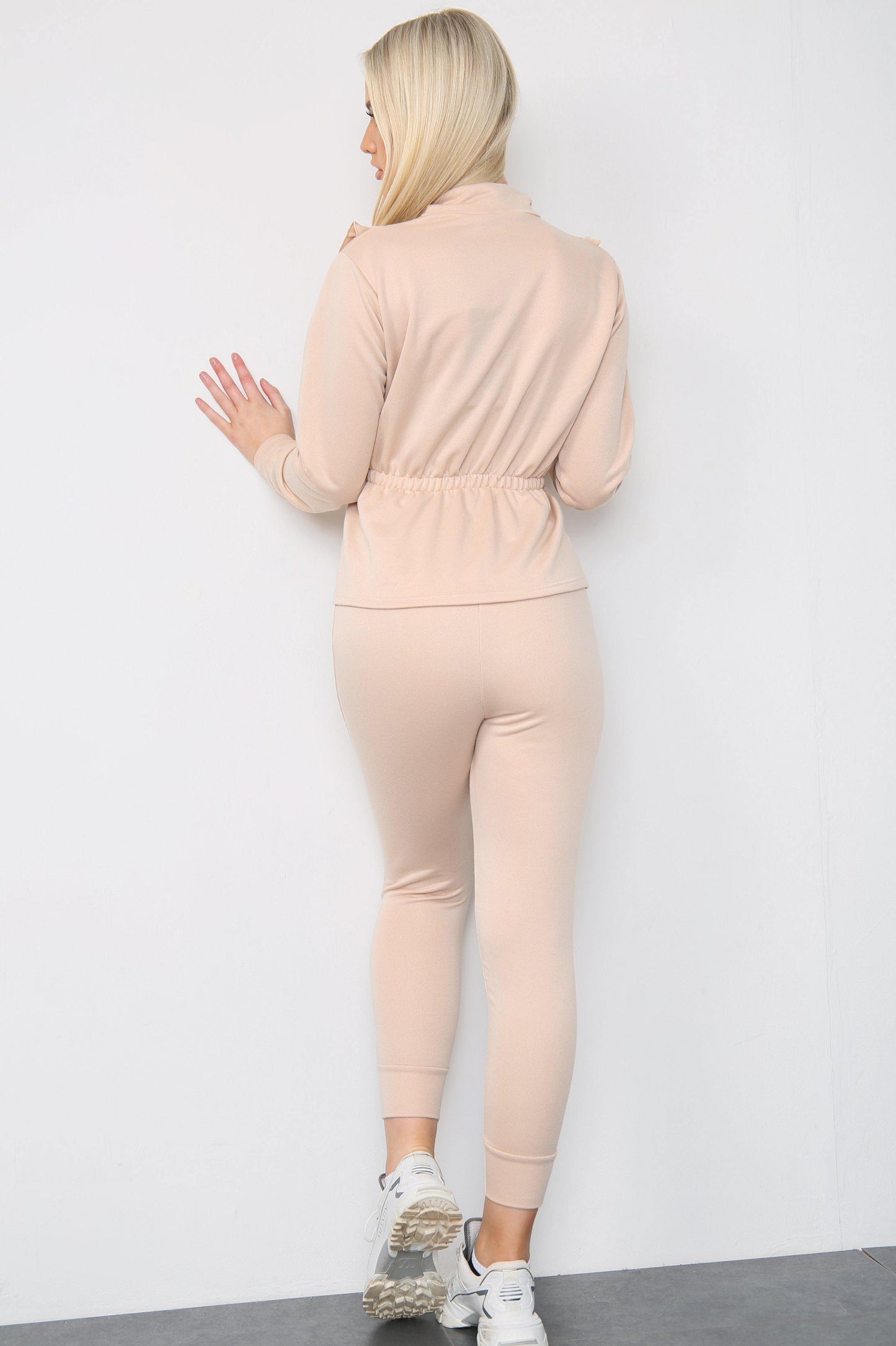 STONE PINK FRILL TRIM TOP AND JOGGERS CO-ORD SET - Co-ords - Avinci