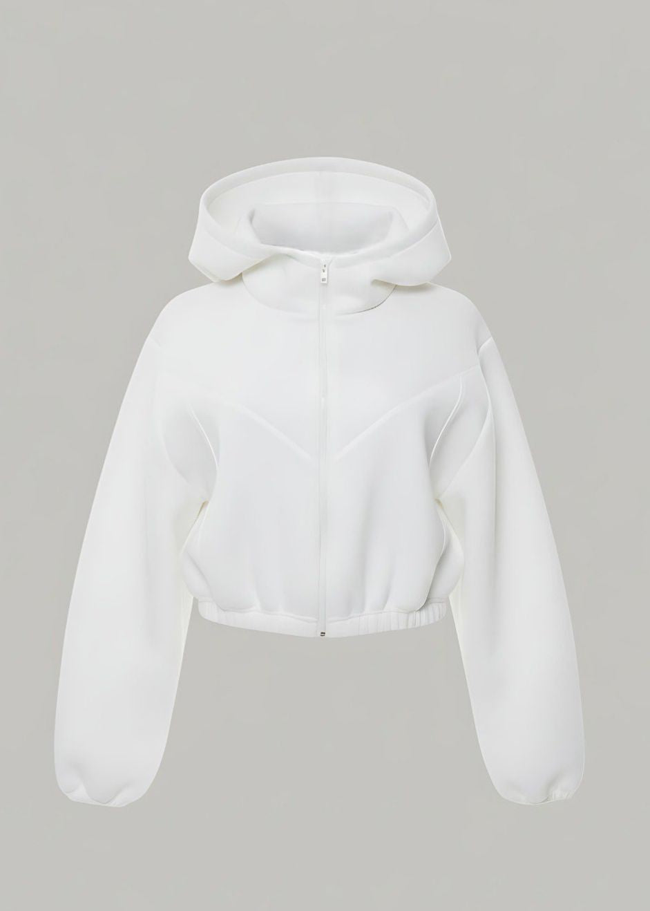 Full-Length Sleeves Casual Cropped Hoodie Loungewear