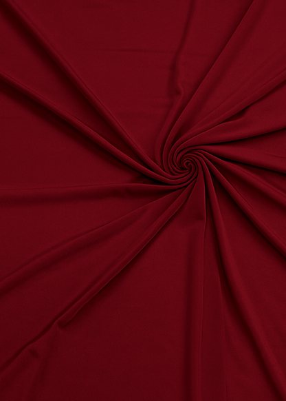 Wine Side Ruching Bodycon Full-Sleeve Jersey Evening Gown