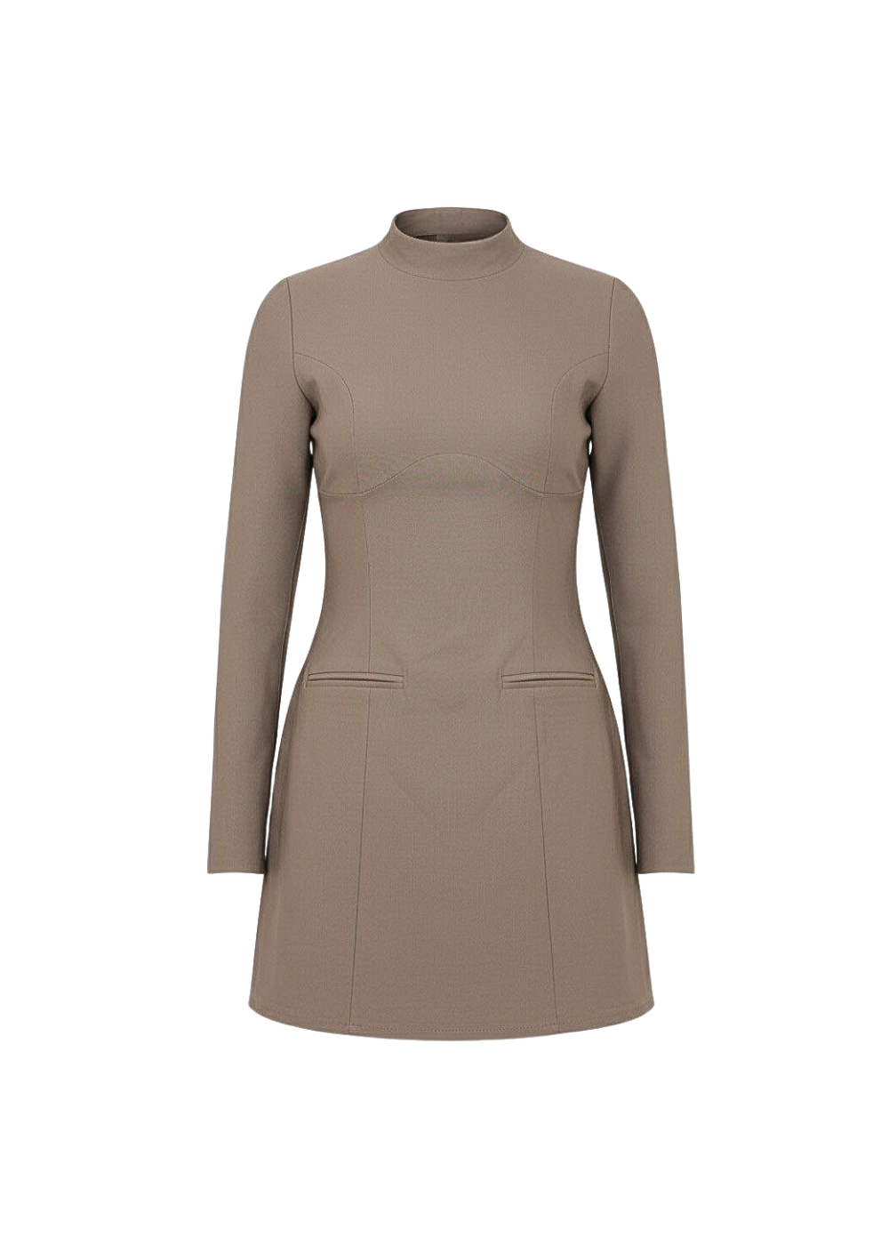 Zorba Fitted Long Sleeve A-Line Style Mini Dress