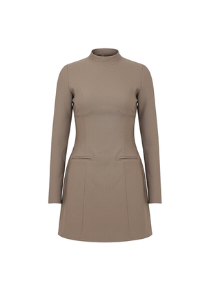 Zorba Fitted Long Sleeve A-Line Style Mini Dress