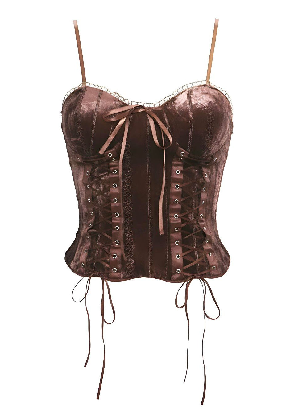 Figure-Hugging Slim Fit Strappy Bustier Top