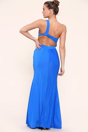 Embellished Asymmetric Gown Maxi Dress - Maxi Dress - Avinci