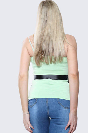 Lacy Spaghetti Strap Embroidery Corset Detail Top - Tops - Avinci