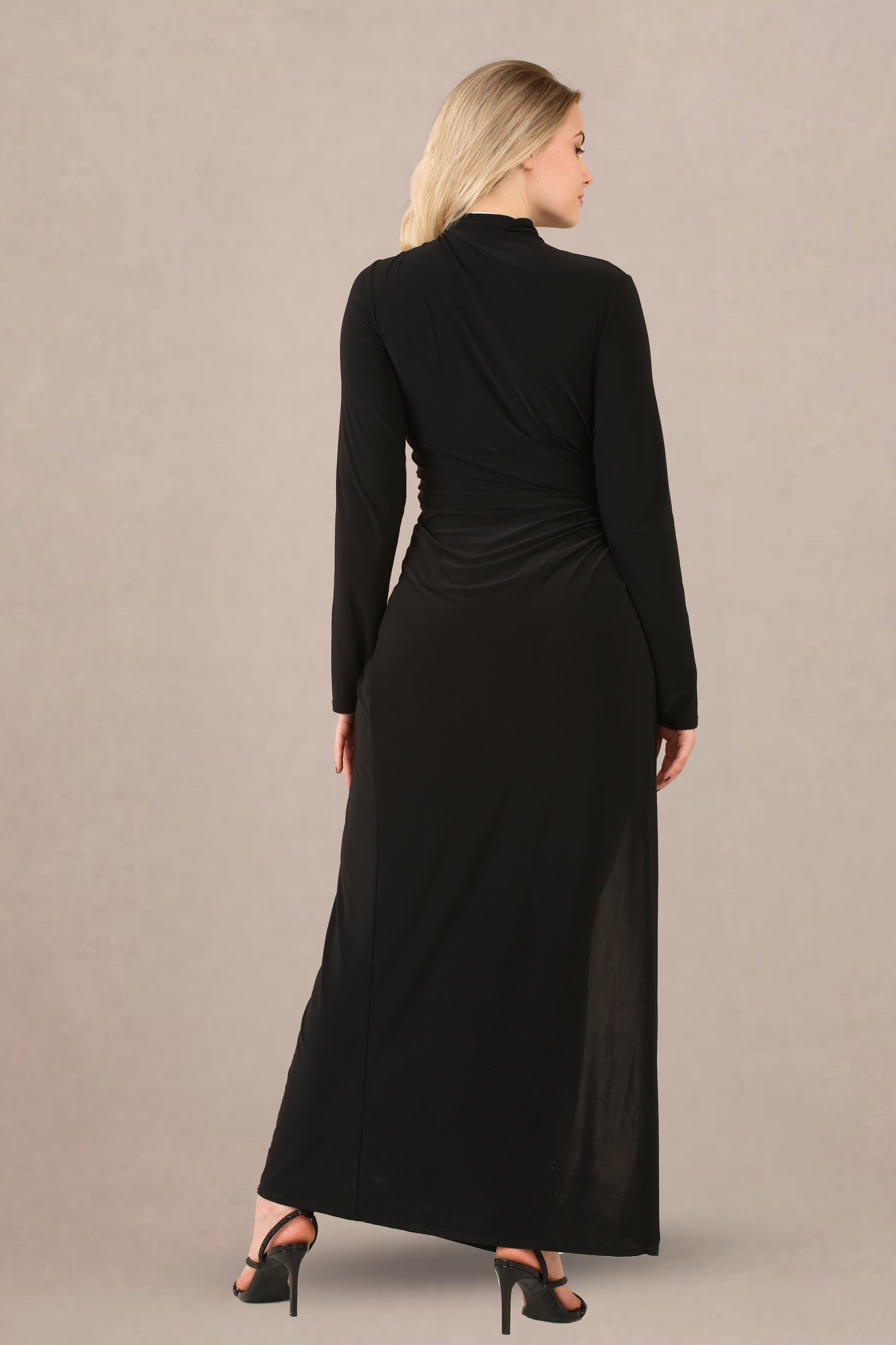 Avinci Black Slinky Extreme Cross Back Maxi Dress with Trim Detail - Maxi Dress - Avinci