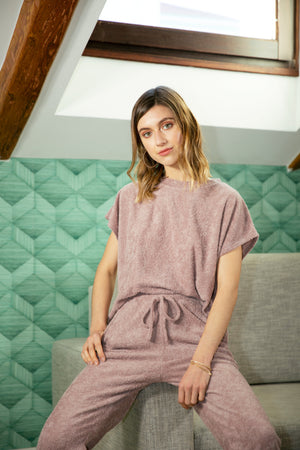 Short Sleeve Boxy Lounge Set - Loungewear - Avinci