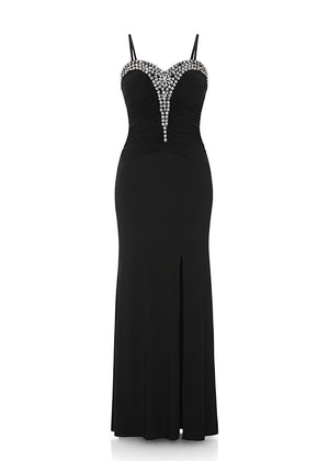 Stonework Detail Bodycon Party Dress