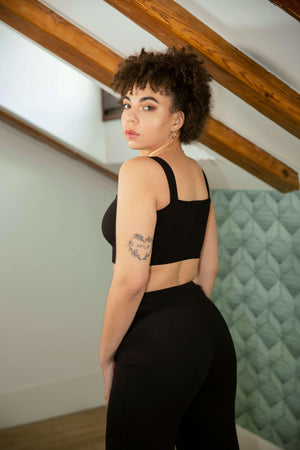 Shape Crop Top and Wide Leg Trousers Co-ord Set - Co-ords - Avinci