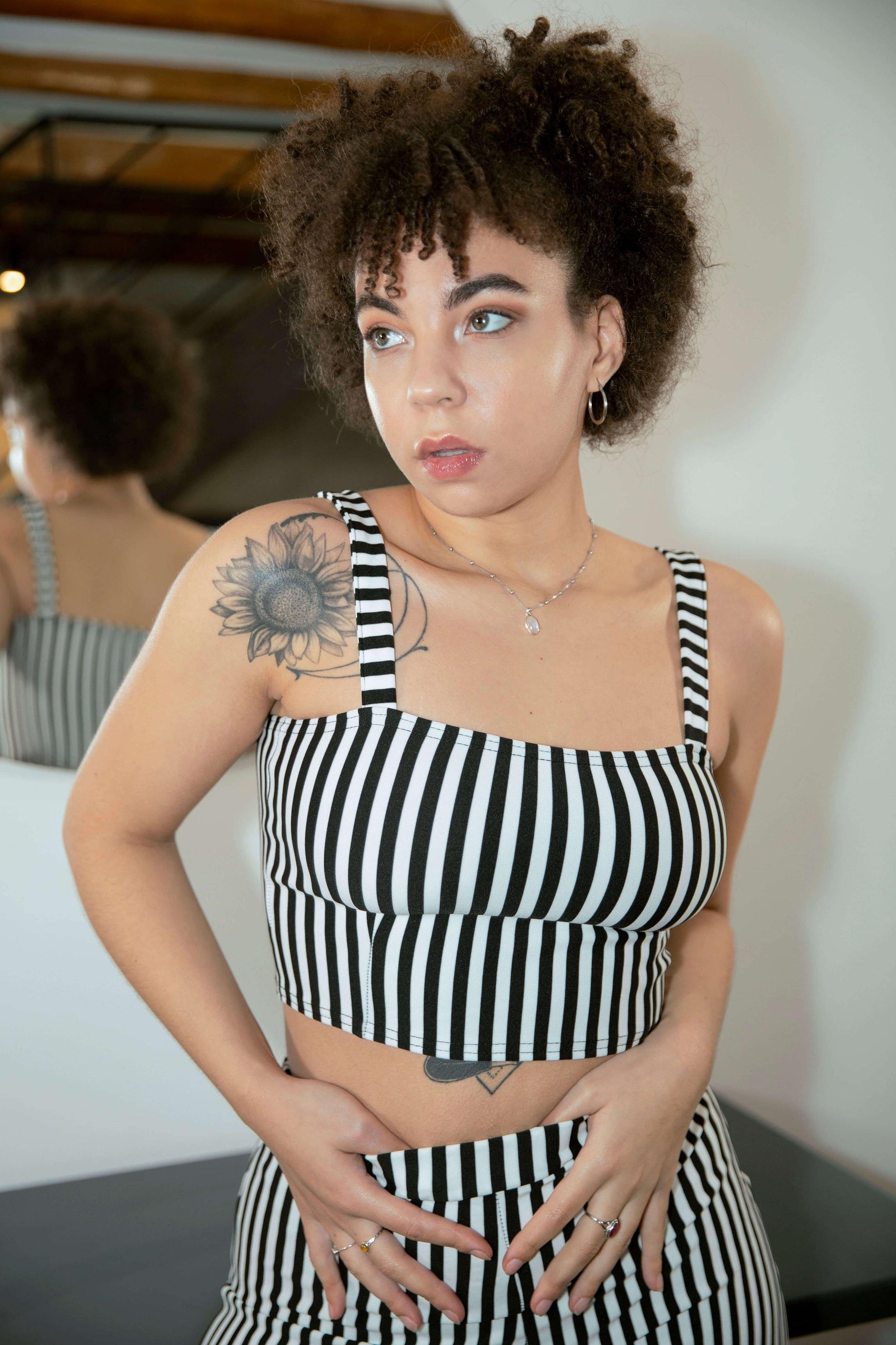 Shape Crop Top and Wide Leg Trousers Co-ord Set - Co-ords - Avinci