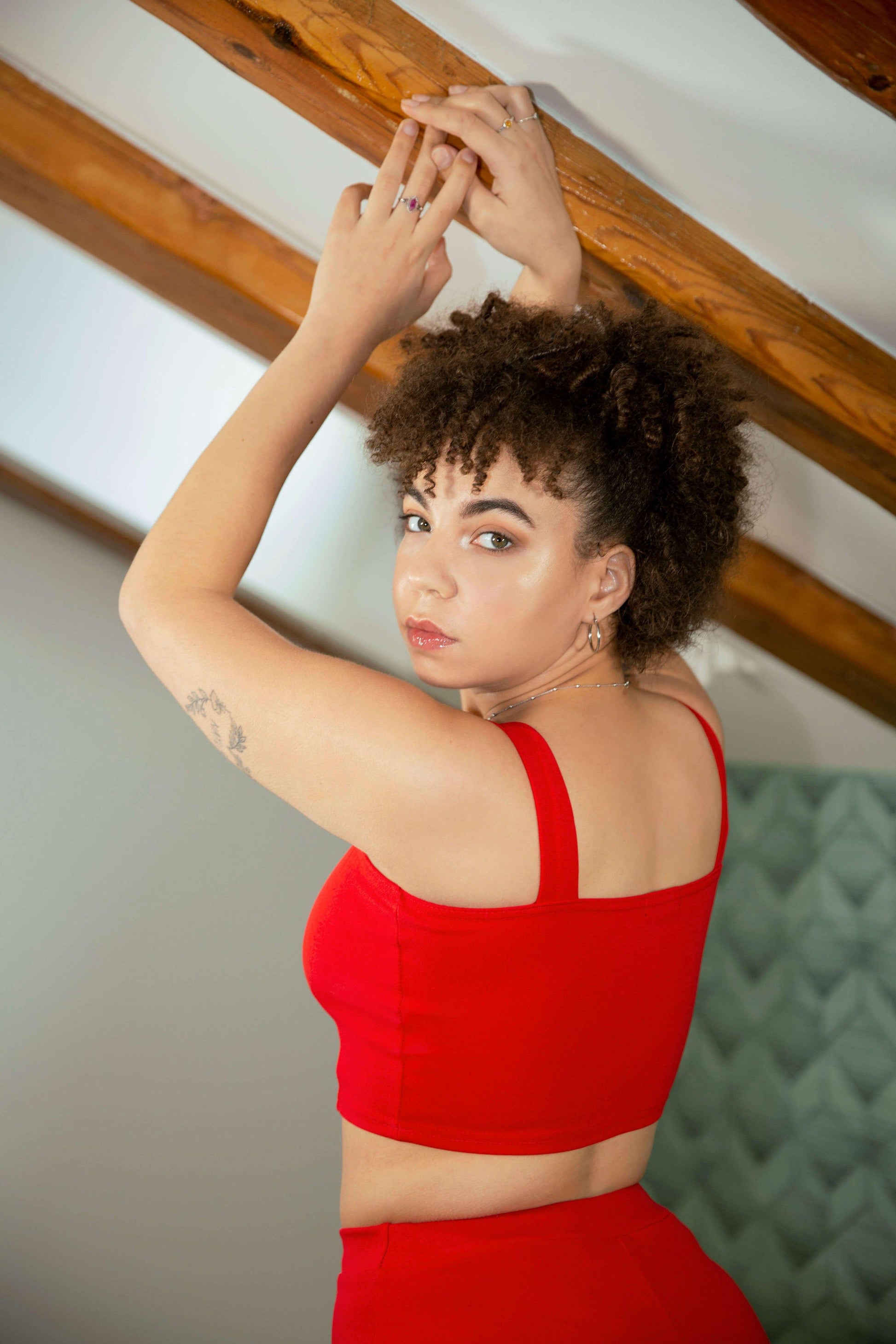 Shape Crop Top and Wide Leg Trousers Co-ord Set - Co-ords - Avinci