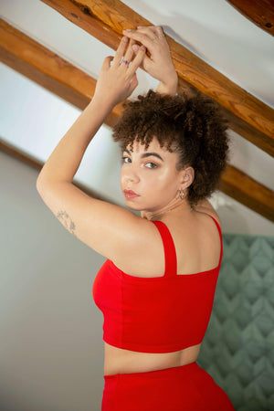 Shape Crop Top and Wide Leg Trousers Co-ord Set - Co-ords - Avinci